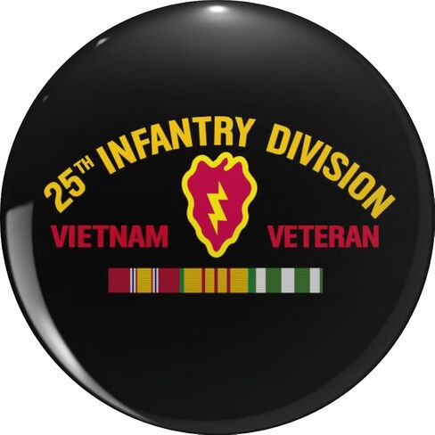 25th infantry division Vietnam Veteran 25th infantry division vietnam units Metal Lapel Hat Pin Tie Tack Pinback 0.75" in Saudi Arabia