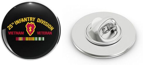 25th infantry division Vietnam Veteran 25th infantry division vietnam units Metal Lapel Hat Pin Tie Tack Pinback 0.75" in Saudi Arabia