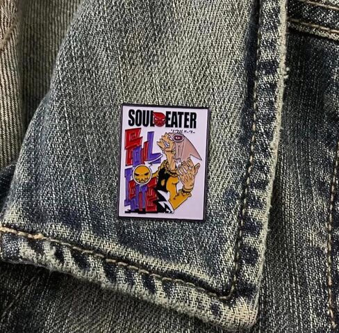 شارة دبوس من المينا مقاس 1.4 بوصة من Soul Eater Anime Manga من Pinstant in Kuwait