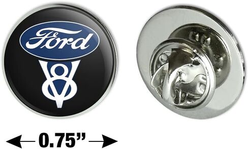 Ford Vintage V8 Logo Metal 0.75" Lapel Hat Pin Tie Tack Pinback in Kuwait