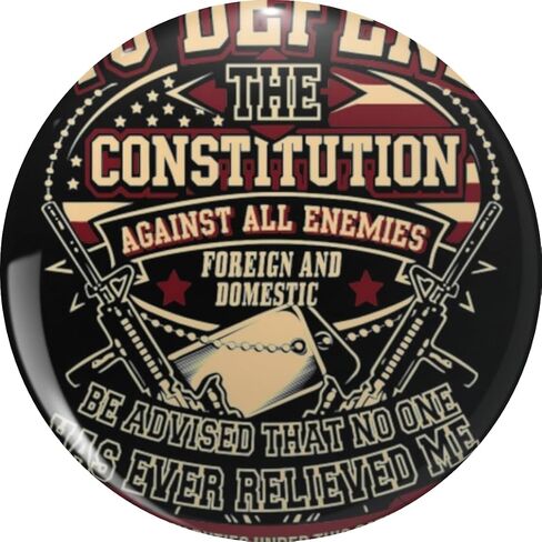 Veteran Solemn oath to defend the constitution Metal Lapel Hat Pin Tie Tack Pinback 0.75" in Saudi Arabia