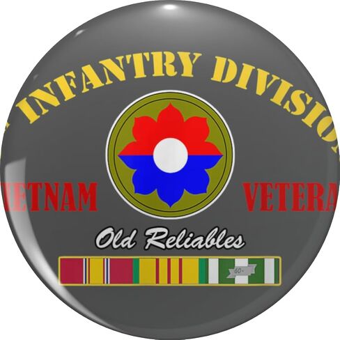 9th Infantry Division Vietnam Veteran Old Reliables Veteran Metal Lapel Hat Pin Tie Tack Pinback 0.75" in Saudi Arabia
