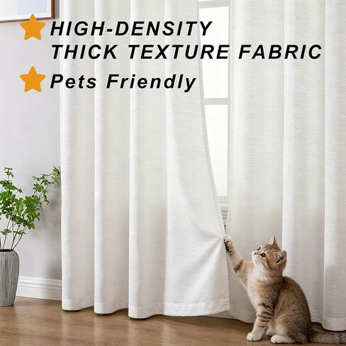 Light Filtering Curtains 84 Inch Length 2 Panels Set Sheer Privacy Curtains for Living Room Semi Sheer Non-See Through Curtains Farmhouse Rod Pocket Drapes for Bedroom Dining Room Nursery in Saudi Arabia