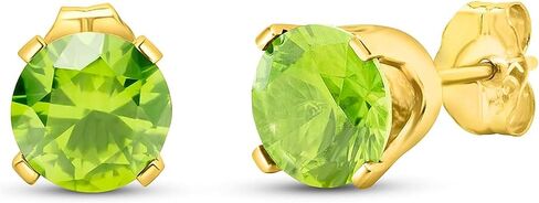 SuperJeweler 1.5 Carat Gemstone Stud Earrings for Women in Real 14K White or Yellow Gold w/Durable Gold-Filled Setting | Classic Solitaire Gemstone Studs Earrings Available in Multiple Gemstones in Saudi Arabia