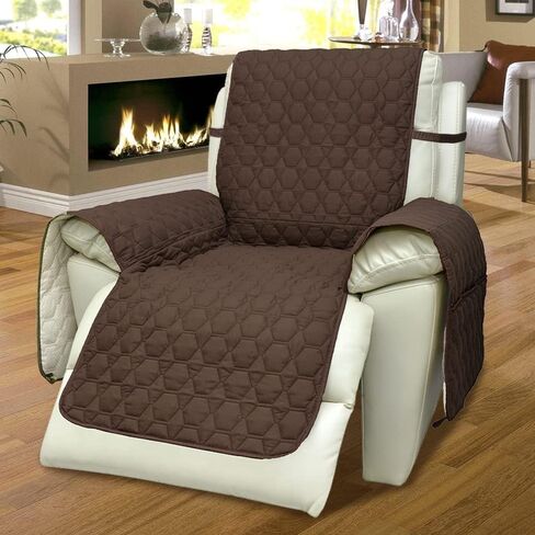 RBSC Home 30 Inch Recliner Cover - 100% Waterproof Slipcovers Anti-Slip Large Recliner Slipcovers for Pets Dogs Cats Washable Protector(30" Coffee) in Saudi Arabia