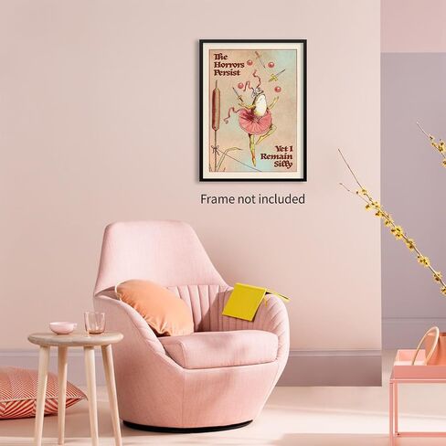 WIUHIO Funny Juggling Frog Wall Art Whimsical Dancing Animal Poster Vintage Fantasy Aesthetic Canvas Prints for Office Bedroom Living Room Wall Decor 12X16 inch Unframed in Saudi Arabia