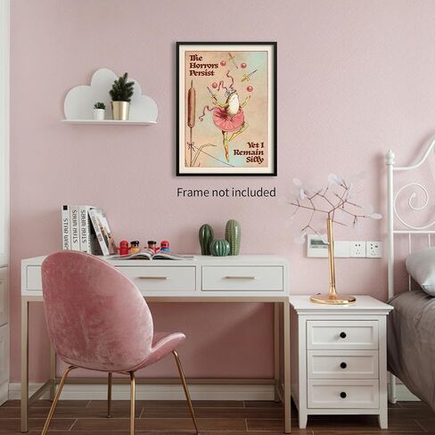 WIUHIO Funny Juggling Frog Wall Art Whimsical Dancing Animal Poster Vintage Fantasy Aesthetic Canvas Prints for Office Bedroom Living Room Wall Decor 12X16 inch Unframed in Saudi Arabia