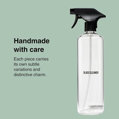Public Goods Empty Glass Spray Bottle for Glass Cleaner | Refillable Spray Bottle for Cleaning | Made with Clear Borosilicate Glass for Windows, Mirrors | BPA Free | 24 Oz in Kuwait