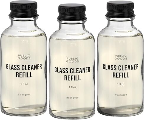 Public Goods Empty Glass Spray Bottle for Glass Cleaner | Refillable Spray Bottle for Cleaning | Made with Clear Borosilicate Glass for Windows, Mirrors | BPA Free | 24 Oz in Saudi Arabia