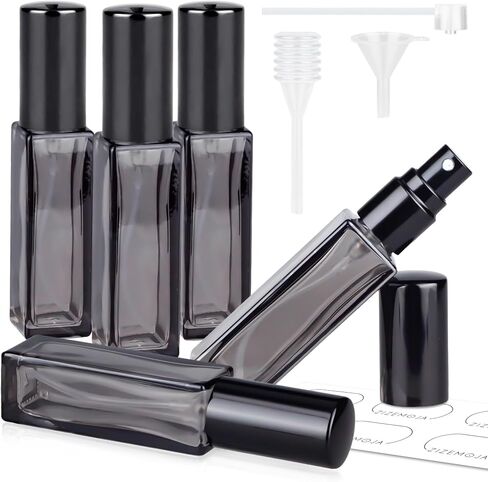 Perfume Travel Refillable Atomizer, 3 Pack 10ml Leak Proof Refillable Perfume Bottle for Air Travel, Purse and Business Trips, Glass Atomizer Sprayer for Cologne with Funnel & Pipette in Saudi Arabia