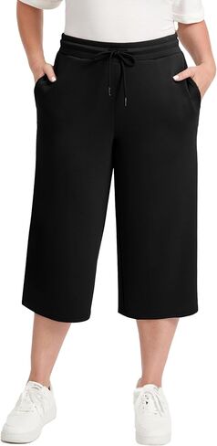 SPECIALMAGIC المرأة كابري السراويل للنساء 20 "الغوص كابري Sweatpants عالية الخصر مستقيم الساق بنطلون طويل وواسع لينة مريح صالح in Kuwait