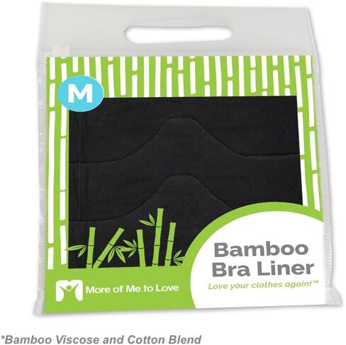 More of Me to Love Viscose & Cotton Blend Bra Liner (Black, 9-Pack, Medium) - Super Soft, Sweat-Wicking in Saudi Arabia