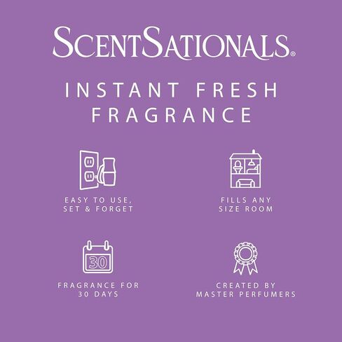ScentSationals Lavender & Vanilla Fragrance Oil Plug In Air Freshener Refills 3-Pack - Works with Scentsationals Wall Plugs, Long-Lasting Home Fragrance, 0.8 fl oz Each, Packaging May Vary in Saudi Arabia