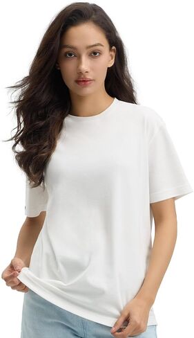 Short Sleeve T Shirt Midweight 100% 6.35 oz. Cotton Soft Crew Neck Tee for Men Women Unisex Basic Regular Fit in Saudi Arabia