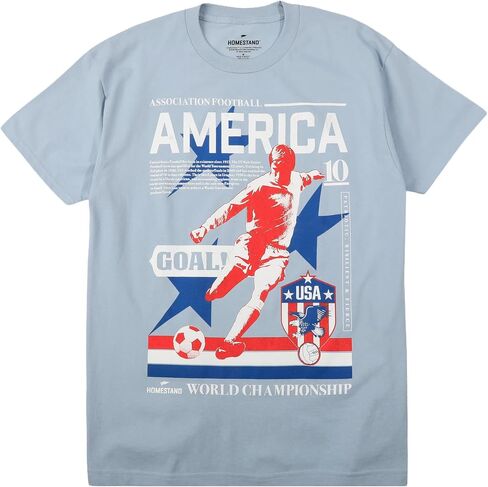 Homestand Association America Football Goal Poster Art Adult Gray Crew Neck Short Sleeve T-Shirt in Kuwait