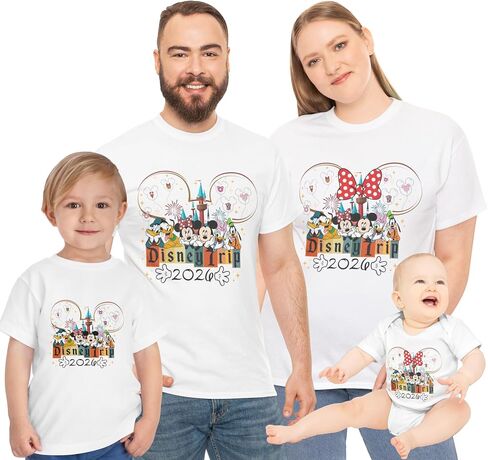 Magic Kingdom Castle Shirts for Women, Men & Kids – Matching Family Vacation Disney Shirts 2026, Regular & Plus Size Family Travel Outfits White in Saudi Arabia