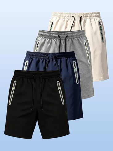 Men's Casual Shorts, Breathable Quick-Dry Outdoor Athletic Shorts with Pockets, Machine Washable, One-Pack in Kuwait