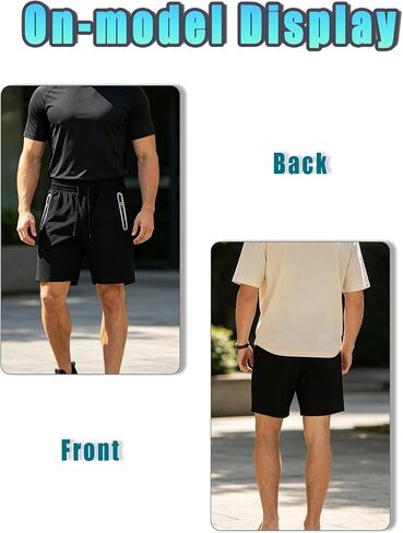 Men's Casual Shorts, Breathable Quick-Dry Outdoor Athletic Shorts with Pockets, Machine Washable, One-Pack in Kuwait