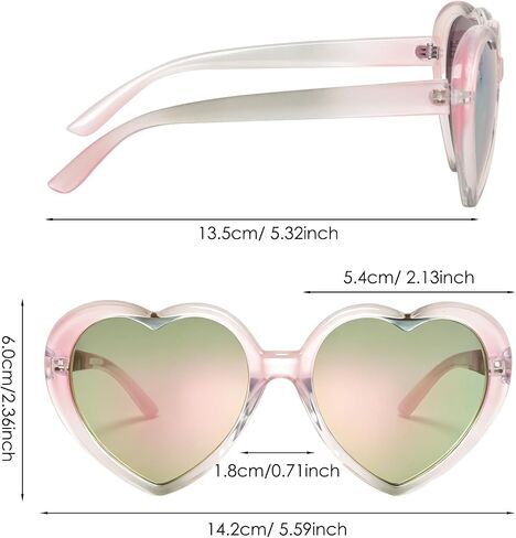 Heart Shaped Sunglasses Pink Heart Shaped Sunglasses Fashion Love Eyeglasses Stylish Eyewear Delicate Accessories For Women Outdoor Daily Party Travel in Saudi Arabia