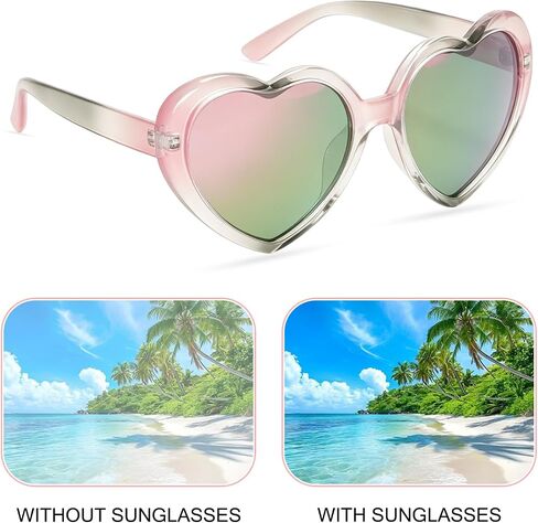 Heart Shaped Sunglasses Pink Heart Shaped Sunglasses Fashion Love Eyeglasses Stylish Eyewear Delicate Accessories For Women Outdoor Daily Party Travel in Saudi Arabia