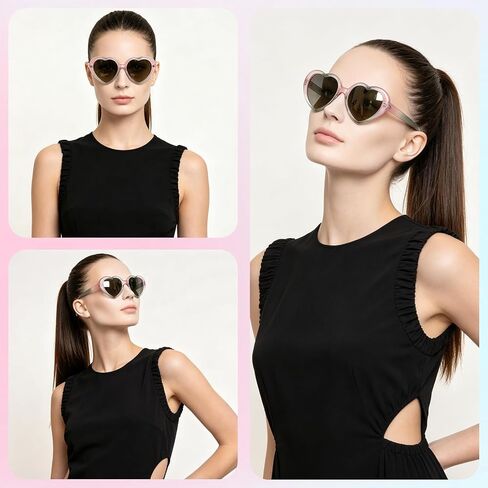 Heart Shaped Sunglasses Pink Heart Shaped Sunglasses Fashion Love Eyeglasses Stylish Eyewear Delicate Accessories For Women Outdoor Daily Party Travel in Saudi Arabia