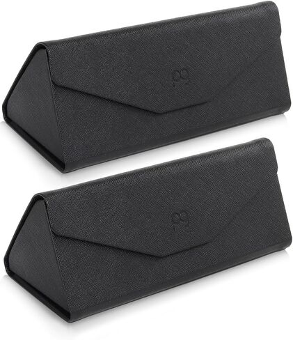 Sunglasses Case for Women Men, Foldable Tri-Fold Glasses Case Hard Shell, Portable Magnetic Glasses Holder in Saudi Arabia