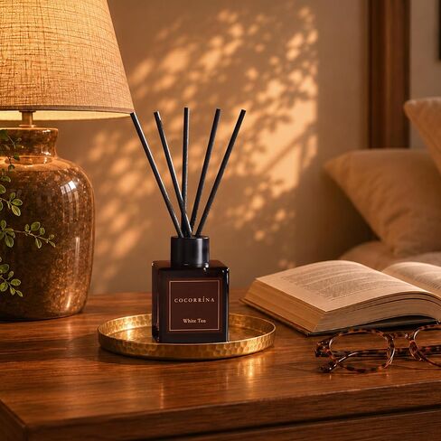 COCORRÍNA Hotel Collection Reed Diffuser Set, 3.04 fl oz Trio, Mahogany Teakwood, White Flower & White Tea, Home Fragrance for Bathroom, Bedroom, Entryway & Office in Saudi Arabia