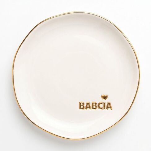 InnoBeta Babcia Gifts for Grandma, Ceramic Jewelry Tray Decorative Trinket Dish for Rings Earrings Necklaces Bracelet Watch Keys in Kuwait