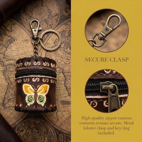 Mini Jewelry Pouch Handmade Trinket Butterfly Bag Purse Tiny Box Ring Holder for Vintage Coin Charm Keychain Portable Bag Pendant Storage Personalized Accessories in Saudi Arabia