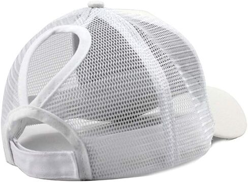 Generic قبعة بيسبول Damen Pferdeschwanz قبعة بيسبول Atmungsaktiv Cappi Sonnenhut Sonnenschutz Kappe قبعة ذيل حصان Basecap Sommer Damen Kappe Sommer White in Kuwait