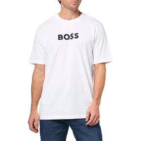 BOSS Men's Embossed Center Logo Cotton T-Shirt in Saudi Arabia