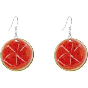 Statement Creative Funny Lifelike Fruits Tomato Kiwi Orange Watermelon Grapefruit Earrings Acrylic Earrings for Women in Saudi Arabia
