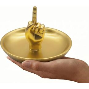 Hand Gesture Jewelry Display Stand - Decorative Ring Holder Tray for Vanity Organization in Saudi Arabia