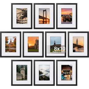 5x7 Picture Frame Set of 3, Display Pictures 4x6 with Mat or 5x7 Without, Multi Photo Frames Collage for Wall or Tabletop Display, Black in Saudi Arabia