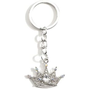 Crown Keychain with Rhinestones Bling Queen Theme Keycharm for Women Royal Keyring Gift for Bags in Saudi Arabia