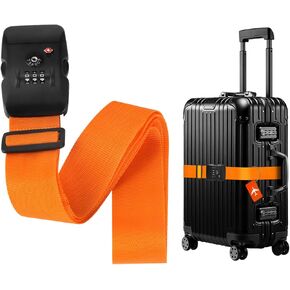 BILIONE Luggage Straps for Suitcases TSA Approved, Heavy Duty Travel Belt with Combination Lock and Tag, Adjustable Luggage Identifiers Band (Blue) in Saudi Arabia