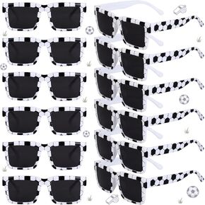 Shyyween Soccer Sunglasses Bulk Plastic White Black Frame Glasses for Soccer Party Favors Team Gifts Birthday Goodie Bags in Saudi Arabia