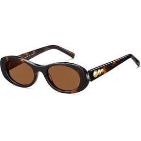 SOJOS Oval Polarized Sunglasses for Women Men Acetate Frame UV Protective Shades, Petra in Kuwait
