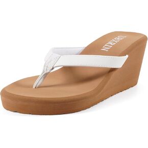 UBXRIN Women's Wedge Flip Flops Comfortable Platform Thong Sandals,Beach Pool Casual Summer Slip-On Shoes in Saudi Arabia