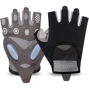 Mens Womens Half Finger Cycling Gloves with Anti-Slip Silicone Gel Pad Breathable Mountain Bike Gloves in Saudi Arabia