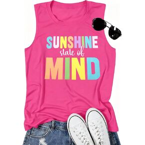 Hawaiian Tank Top Women Chasing Sunset Shirt Hawaii Beach Waves Vest Sunshine Shirts Summer Vacation Sleeveless Tops in Saudi Arabia