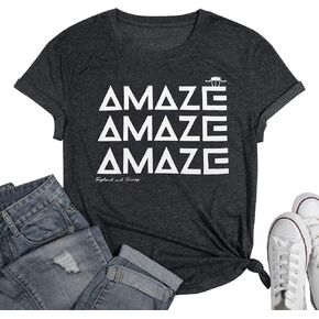 Amaze Shirt Project Inspired Sci Fi Tee Funny Sci Fi Alien T Shirts Funny Space Quote Tops Casual Blouse in Kuwait