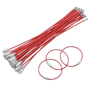 30 Pack 5.9 Inch Cable Key Ring Wire Keychain, 1.5mm Coated keychain loops, Stainless Steel Key Rings for Luggage Tags, Bags and More（Black） in Saudi Arabia