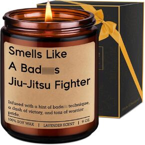 LEADO Candle, Jiu Jitsu Gifts, Brazilian Jiu Jitsu Gifts for Men, Women, Husband, Son - Funny Fathers Day, Birthday Present for Jiu-Jitsu Lovers, Practitioners, Fighters, Instructors - Jiu-Jitsu Decor in Saudi Arabia
