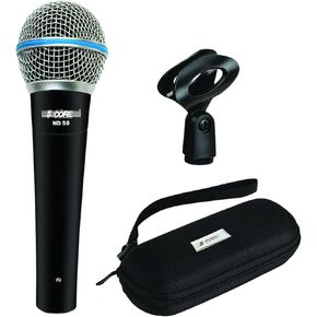 5 CORE Professional Dynamic Vocal Microphone Neodymium Cardioid Unidirectional Handheld Mic for Singing Karaoke Steel Mesh Grille Metal Body with ON Off Switch + 16ft Detachable Cable + Clip + Bag in Saudi Arabia