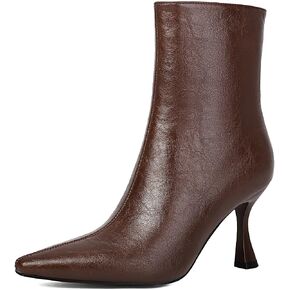 XIEDA Ankle Boots for Women Stiletto High Heel Booties | Pointed Toe Boots,Side Zipper,Dress Boots,Work Office Formal,Trendy for Fall Winter in Saudi Arabia