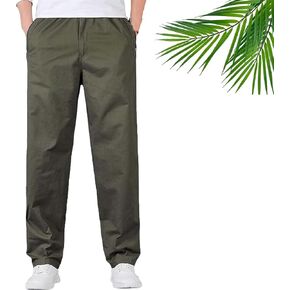 Flex Fit Zipper-Pocket Durable Pants,Mens Stretch Pants,Straight Leg Sweatpants Men in Saudi Arabia