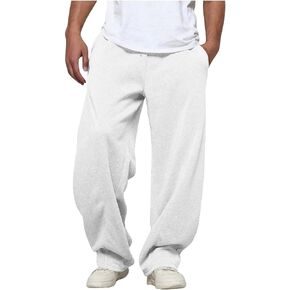 Baggy Sweatpants Men Wide Leg Elastic Waist Drawstring Casual Athletic Lounge Jogger Sweat Pants with Pockets in Kuwait