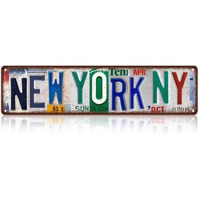Vintage City Street Sign New York,NY Wall Decor Metal Tin Signs for Bar Home Bedroom Garage in Saudi Arabia