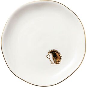 InnoBeta Hedgehog Gifts for Women - 4.75" Handcrafted Ceramic Ring Dish with Gold Trim, Decorative Trinket Dish for Rings Earrings Necklaces in Kuwait